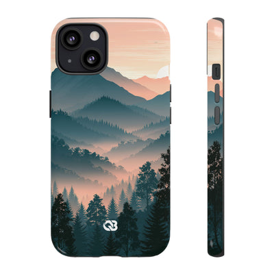Misty Pine Summit · Tough Phone Case for iPhone · Green