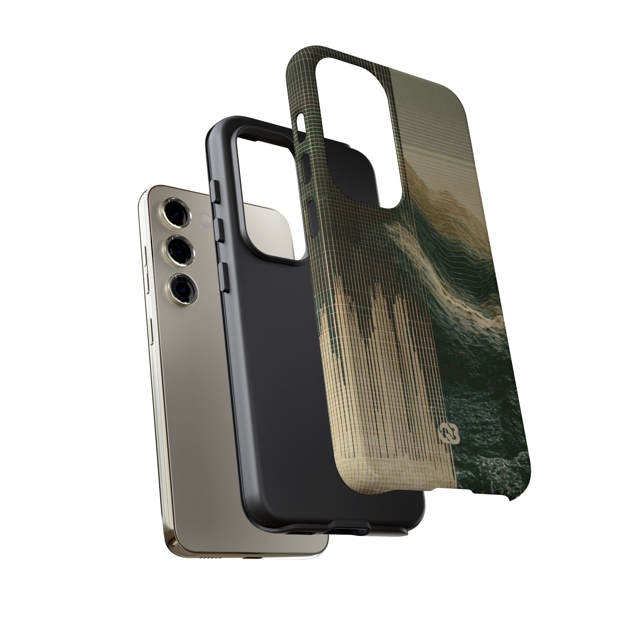 Beige Tough Phone Case for Samsung - Veridian Data Ridge