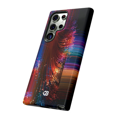 Black Tough Phone Case for Samsung - Cyber Optic Streak