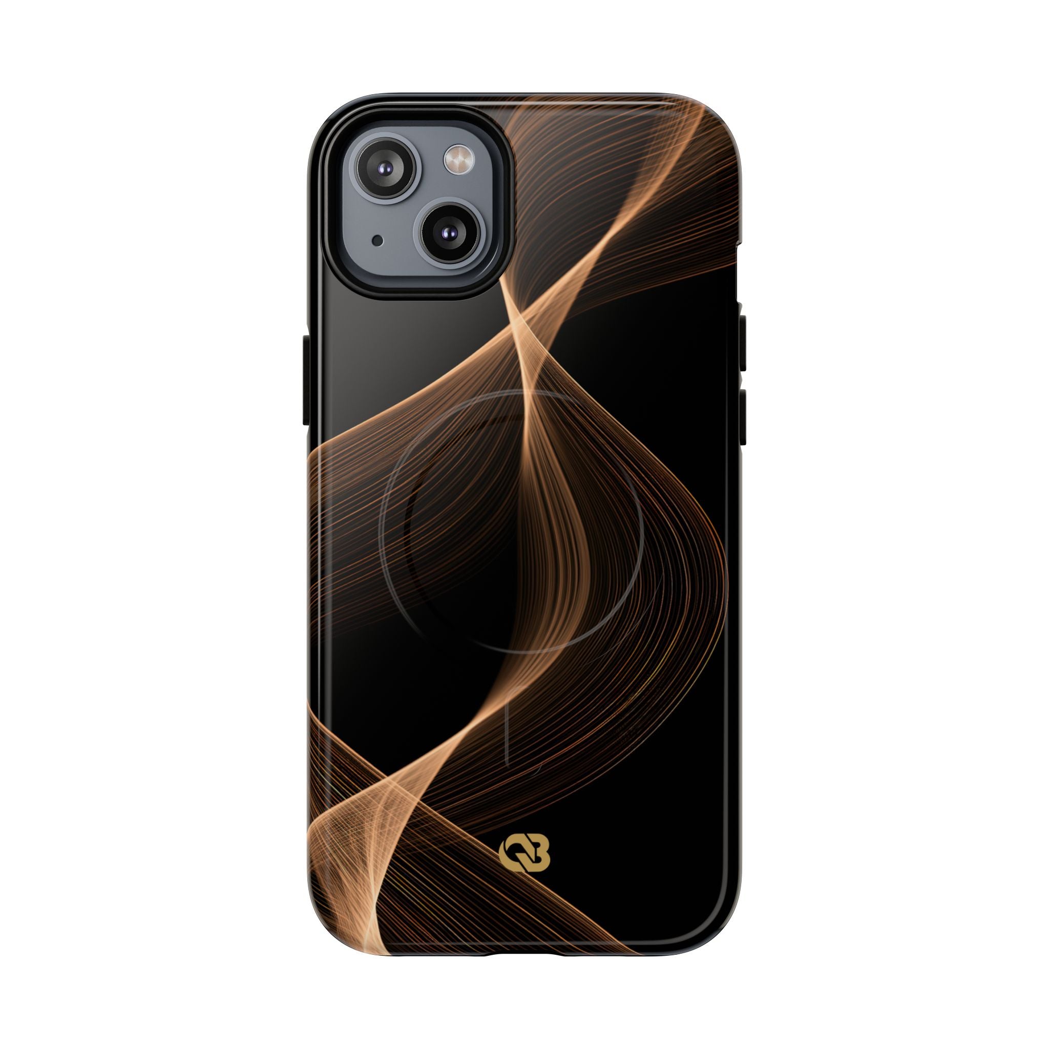 Brown Tough 2.0 Magsafe Phone Case for iPhone - Copper Silk Wave