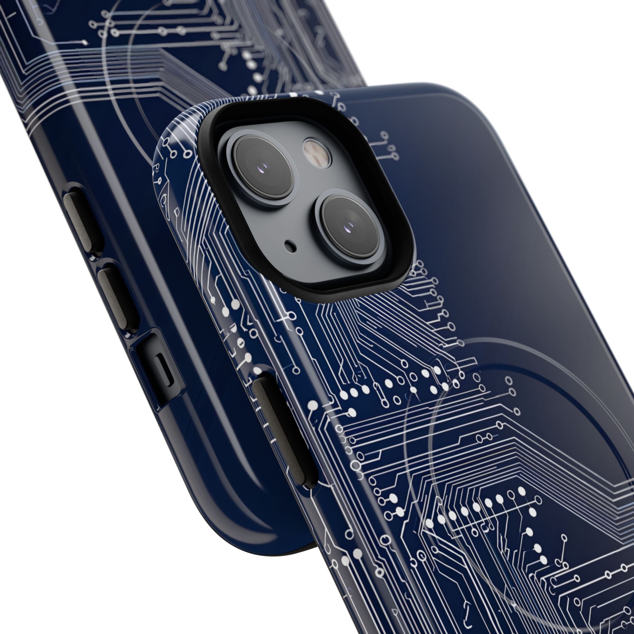 Blue Tough 2.0 Magsafe Phone Case for iPhone - Cobalt Data Stream