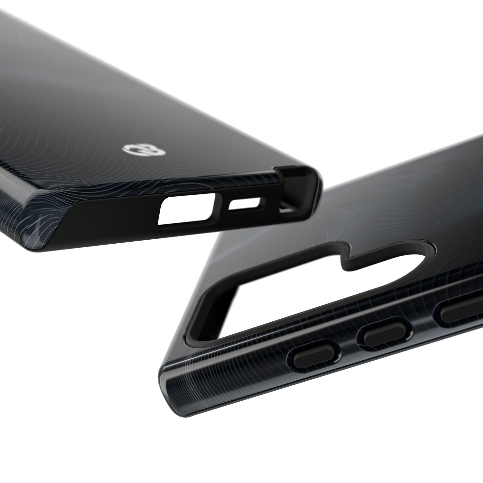 Black Tough Phone Case for Samsung - Obsidian Ridge Flux