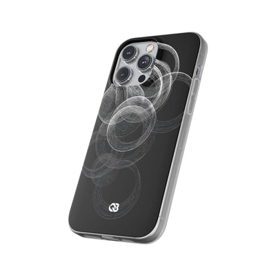 Black Lite Phone Case for iPhone - Kinetic Wireframe Orbit