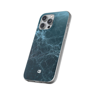 Teal Lite Phone Case for iPhone - Arctic Neural Mesh