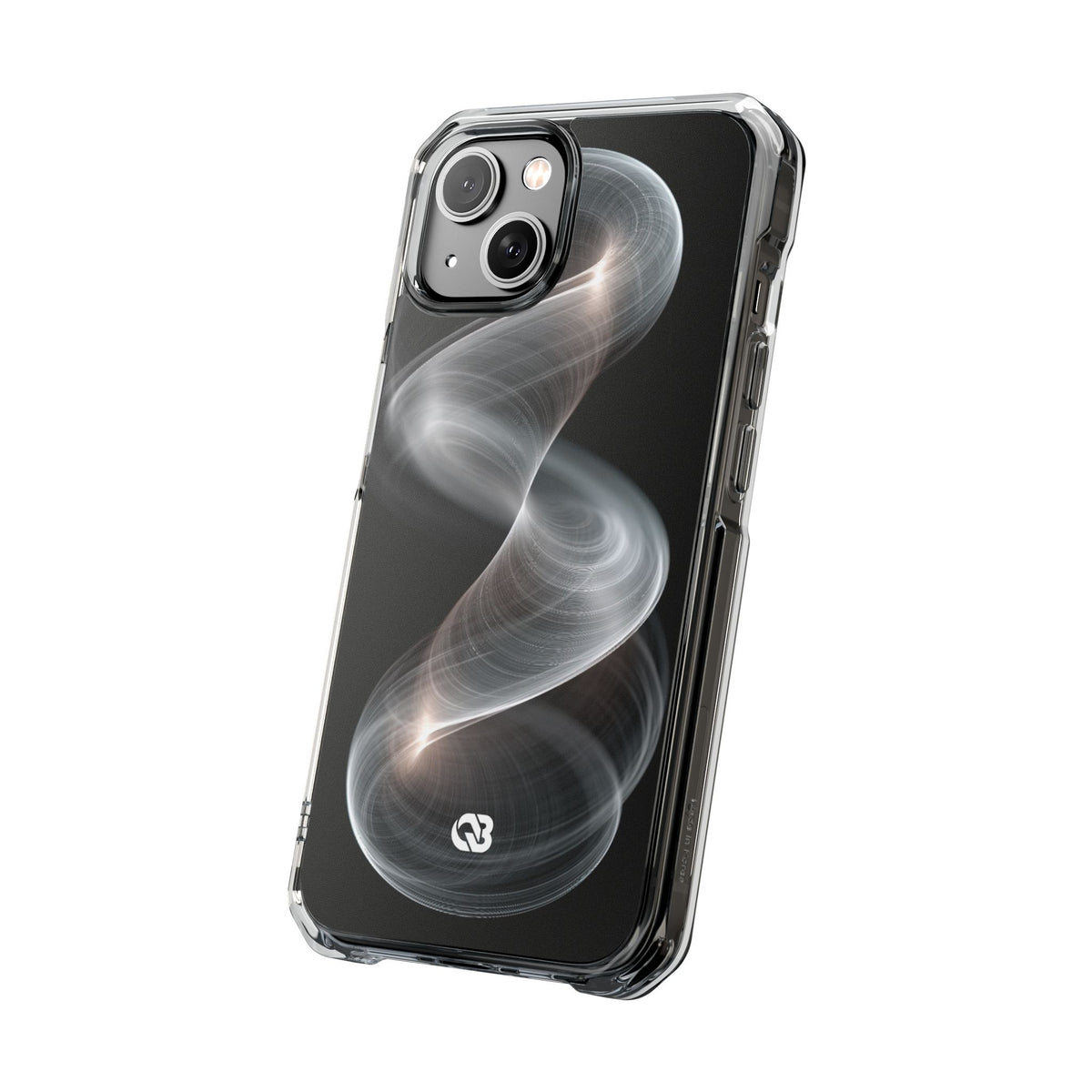 Luminous Vortex · Clear Impact Magnetic Phone Case for iPhone · Black