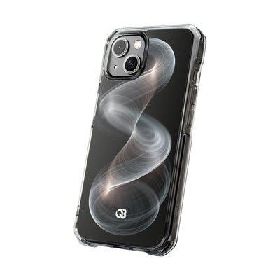 Luminous Vortex · Clear Impact Magnetic Phone Case for iPhone · Black