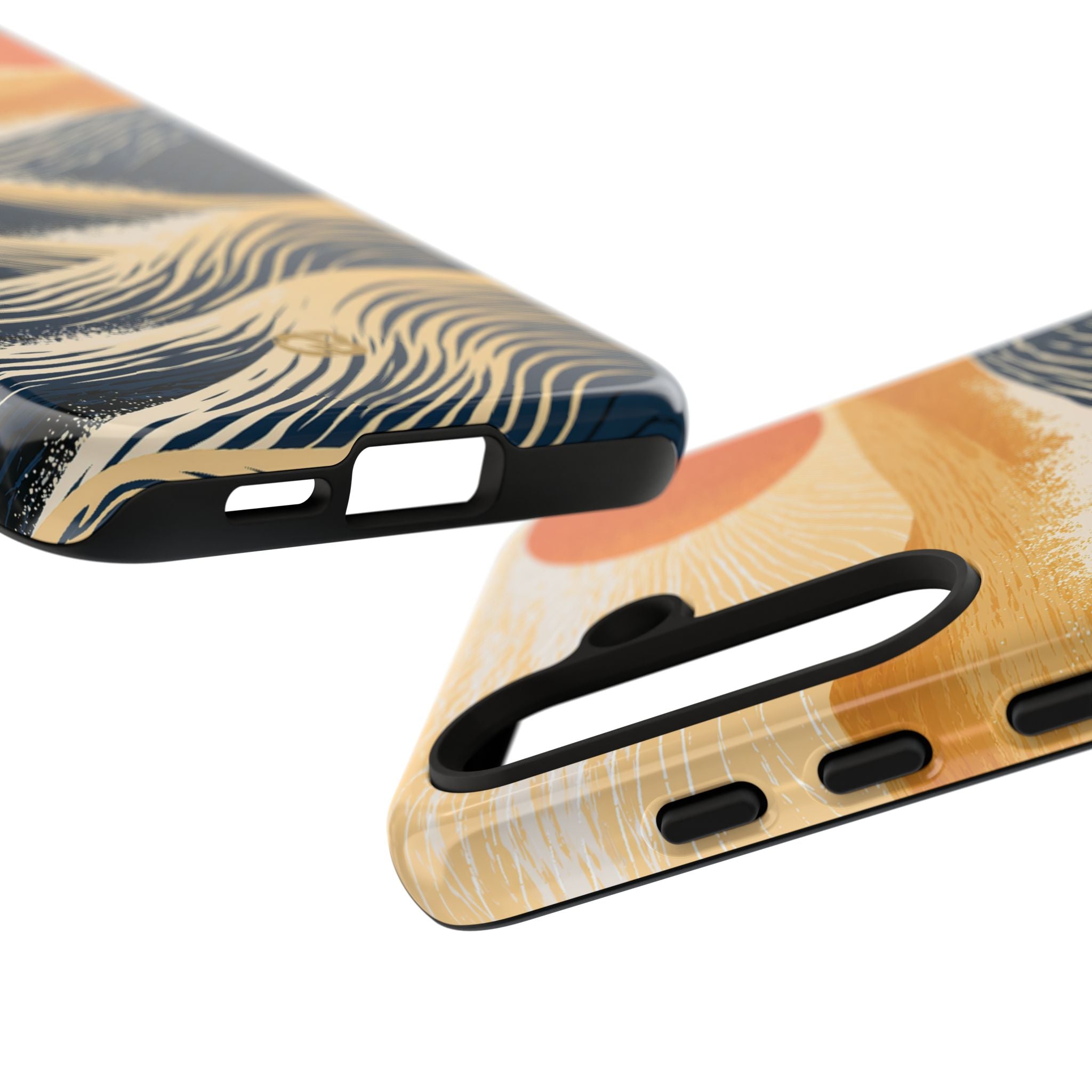 Blue Tough Phone Case for Samsung - Kyoto Cresting Tide