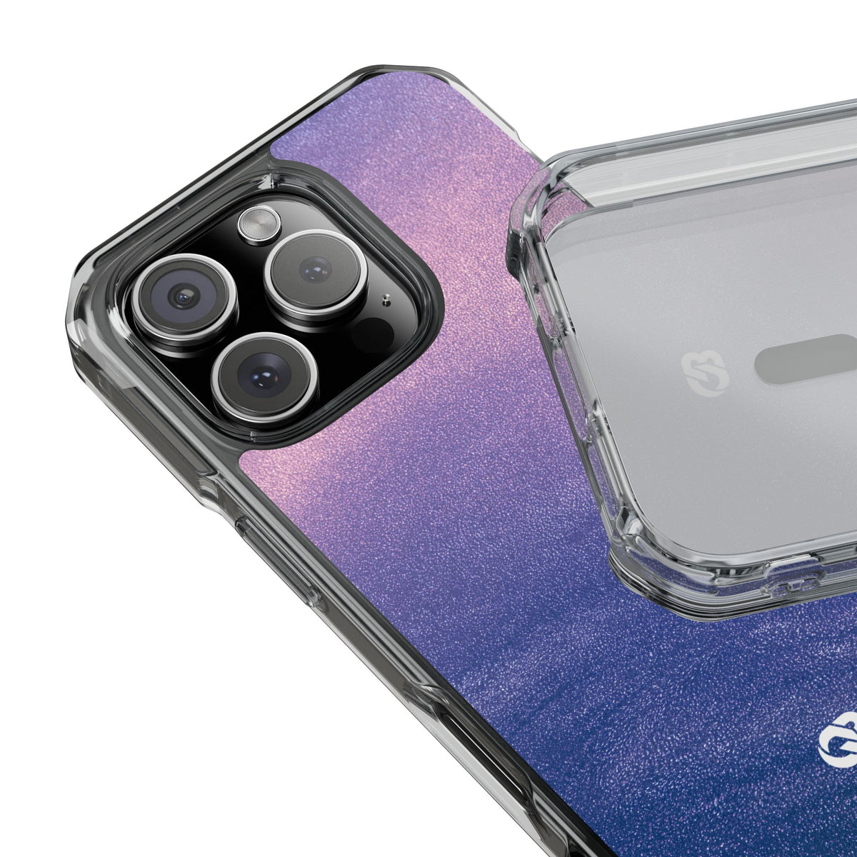 Ethereal Violet Glow · Clear Impact Magnetic Phone Case for iPhone · Purple
