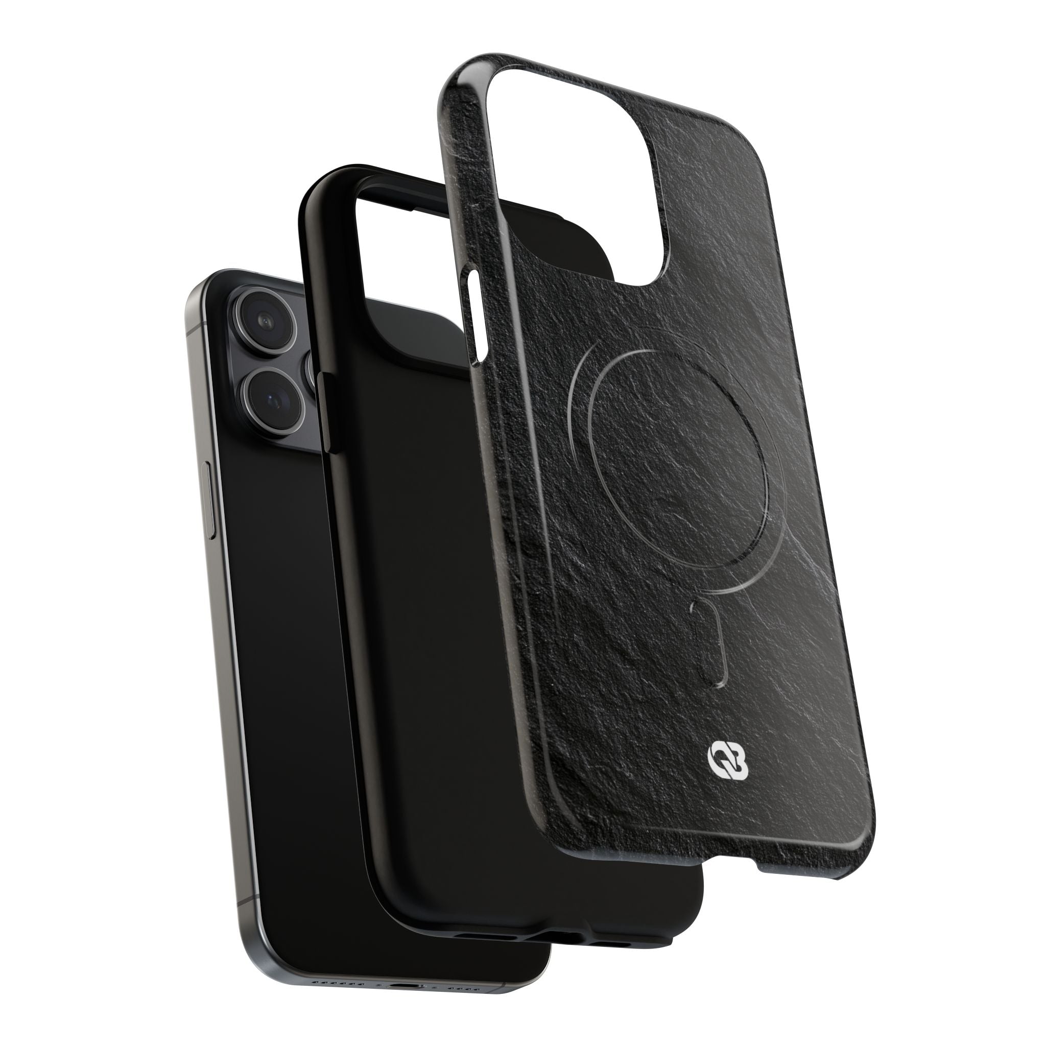 Black Tough 2.0 Magsafe Phone Case for iPhone - Raw Obsidian Slate