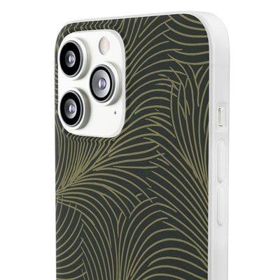Midnight Palm Frond · Lite Phone Case for iPhone ·  Green