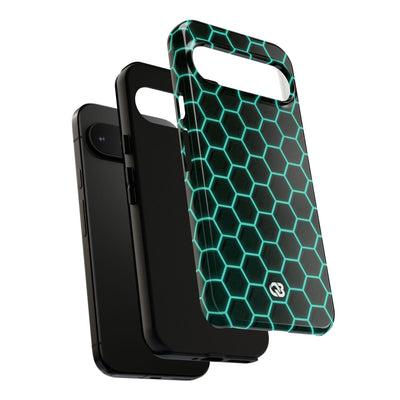 Neon Hex Spectrum · Tough Phone Case for Pixel ·  Teal