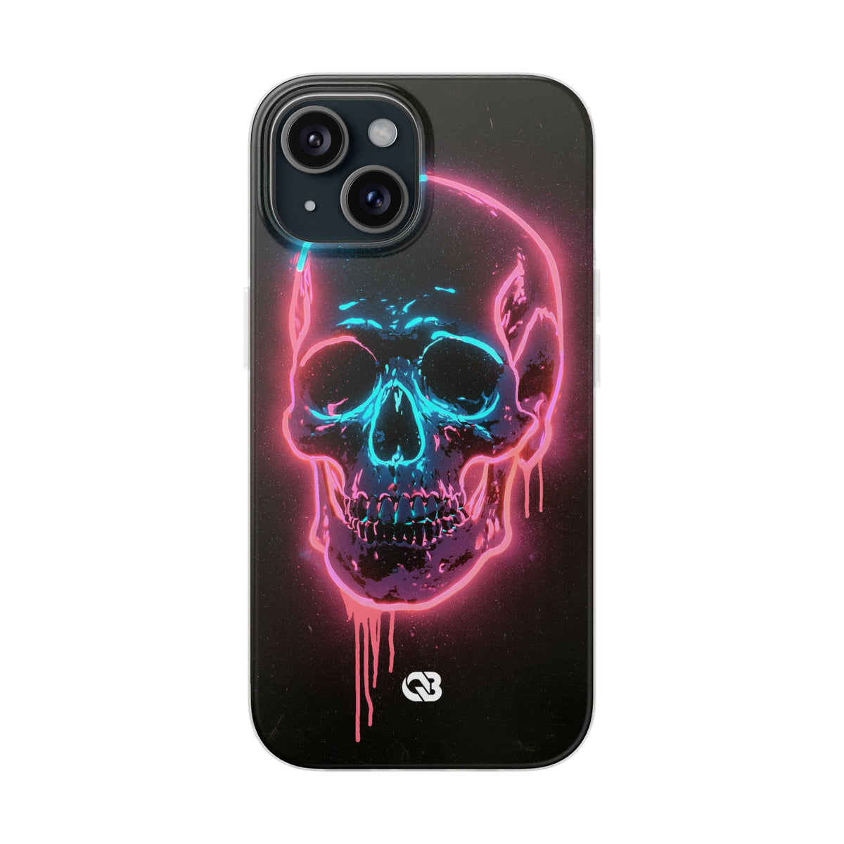 Neon Drip Skull · Lite Phone Case for iPhone ·  Black