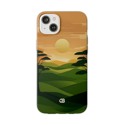 Verdant Horizon Sun · Soft Phone Case for iPhone