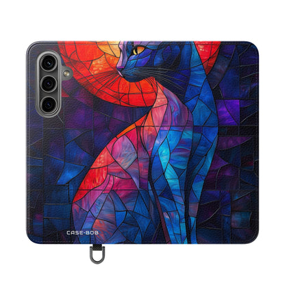 Stained Glass Cat - Samsung S24 Case - Wallet