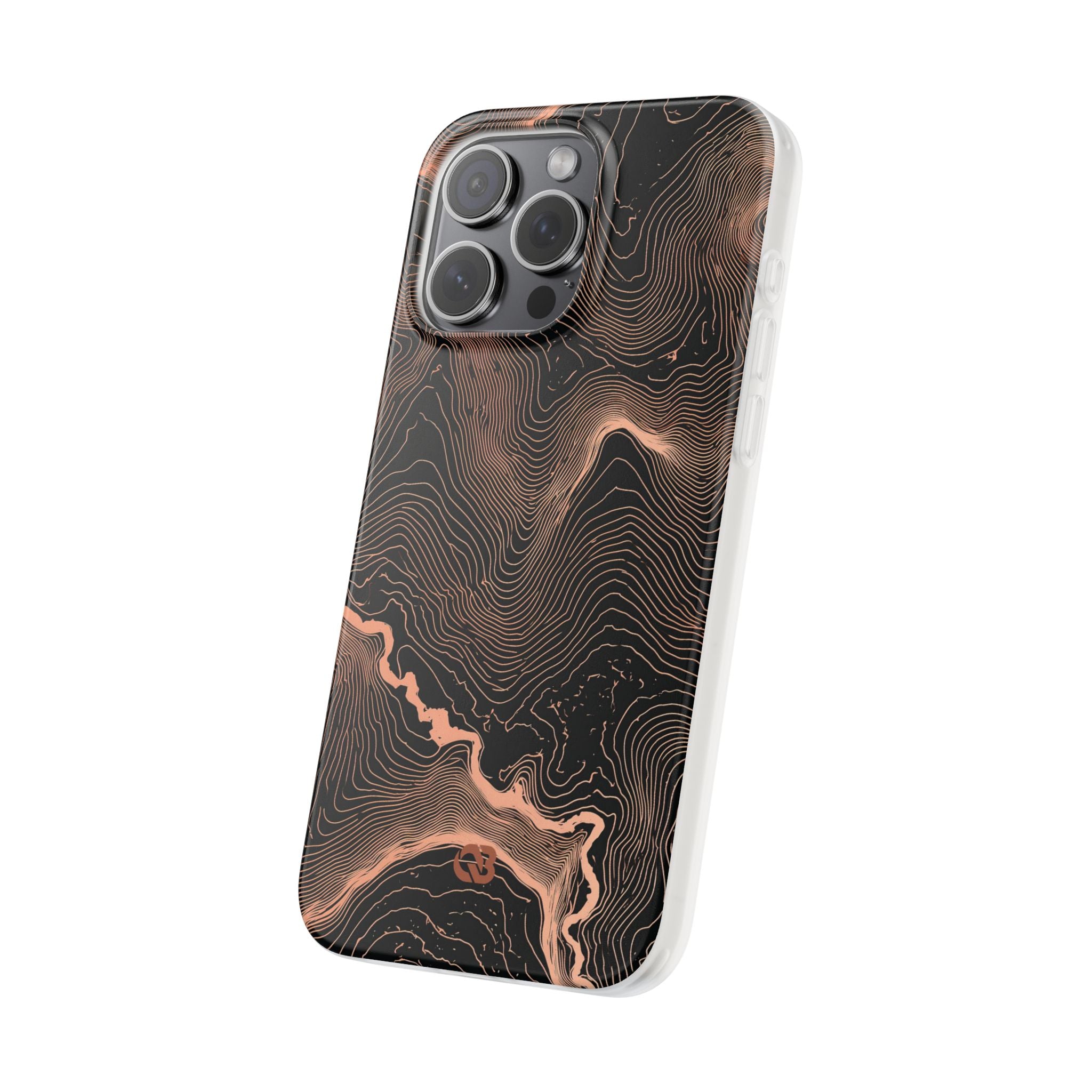 Orange Lite Phone Case for iPhone - Salmon Ridge Topo