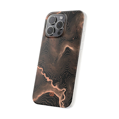 Orange Lite Phone Case for iPhone - Salmon Ridge Topo