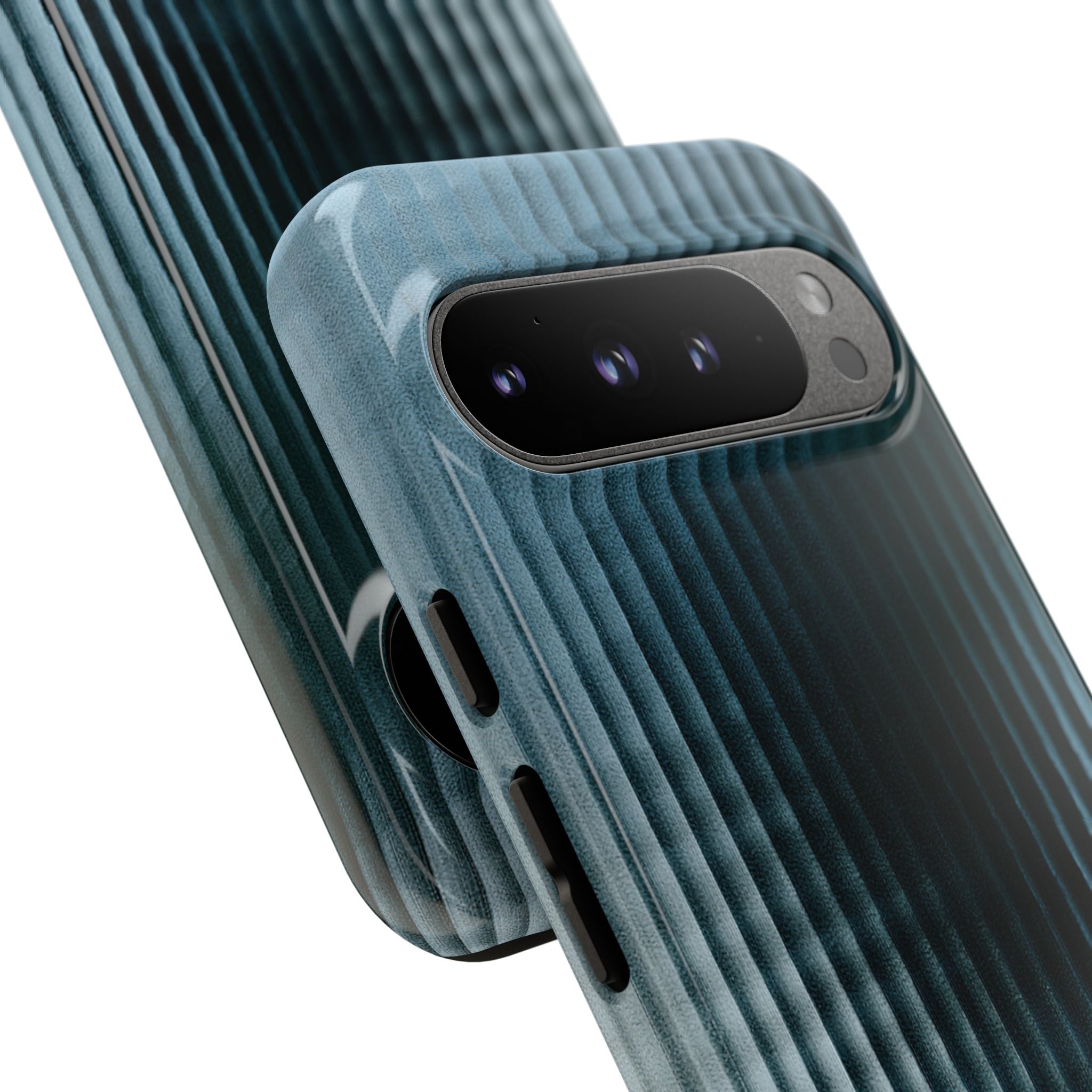 Blue Tough Phone Case for Google Pixel - Glacial Reeded Glass