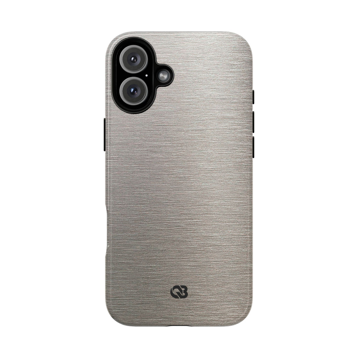 Brushed Silver Alloy · Tough Phone Case for iPhone · Silver