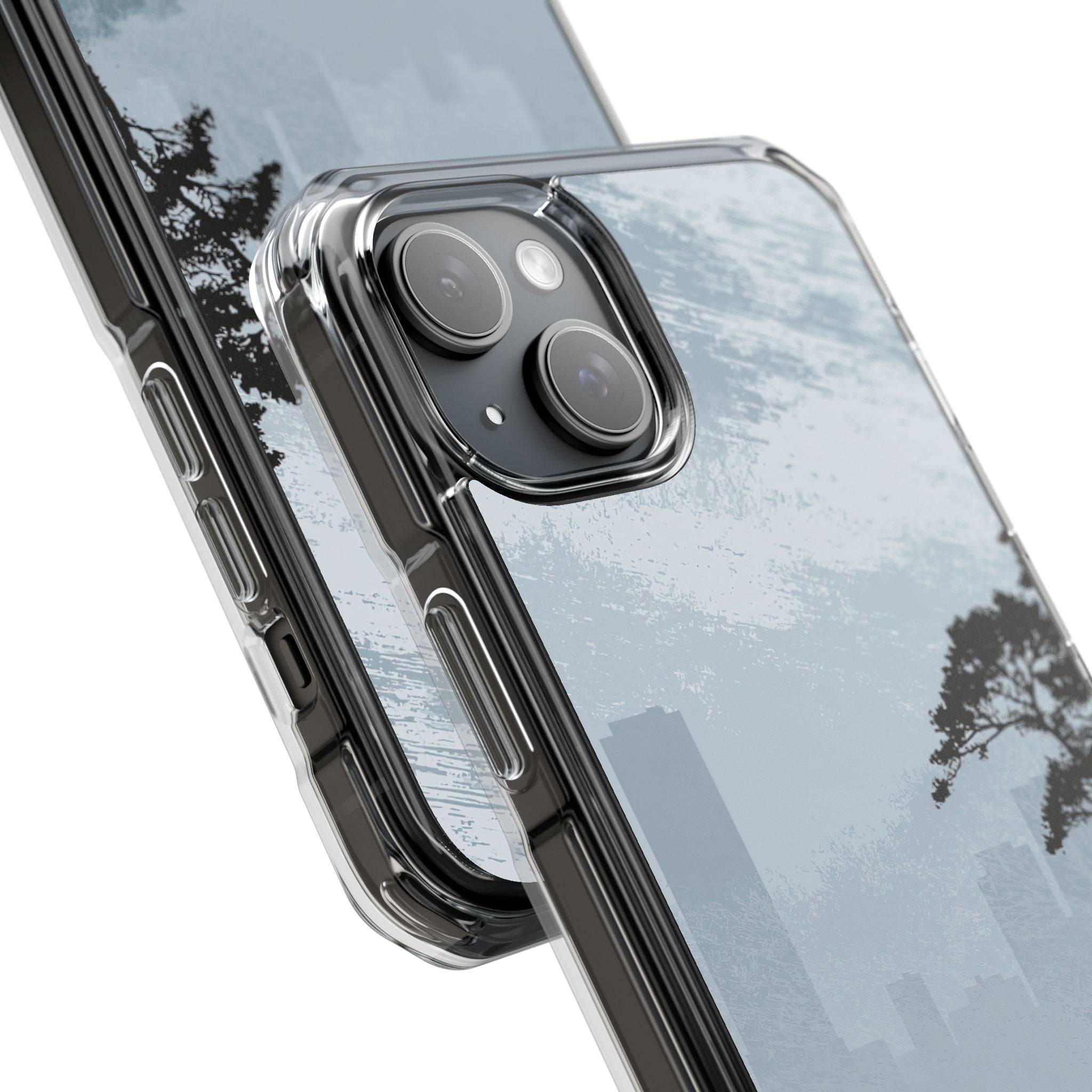 Grey Impact MagSafe Phone Case for iPhone - Steel Slate Zen