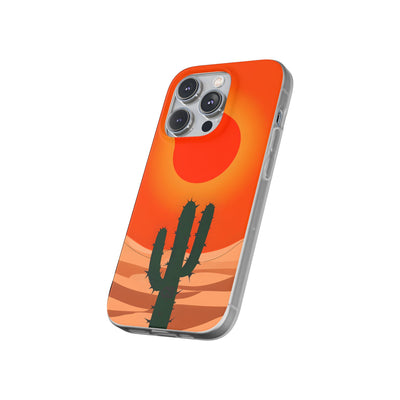 Scorched Saguaro Sunset · Soft Phone Case for iPhone