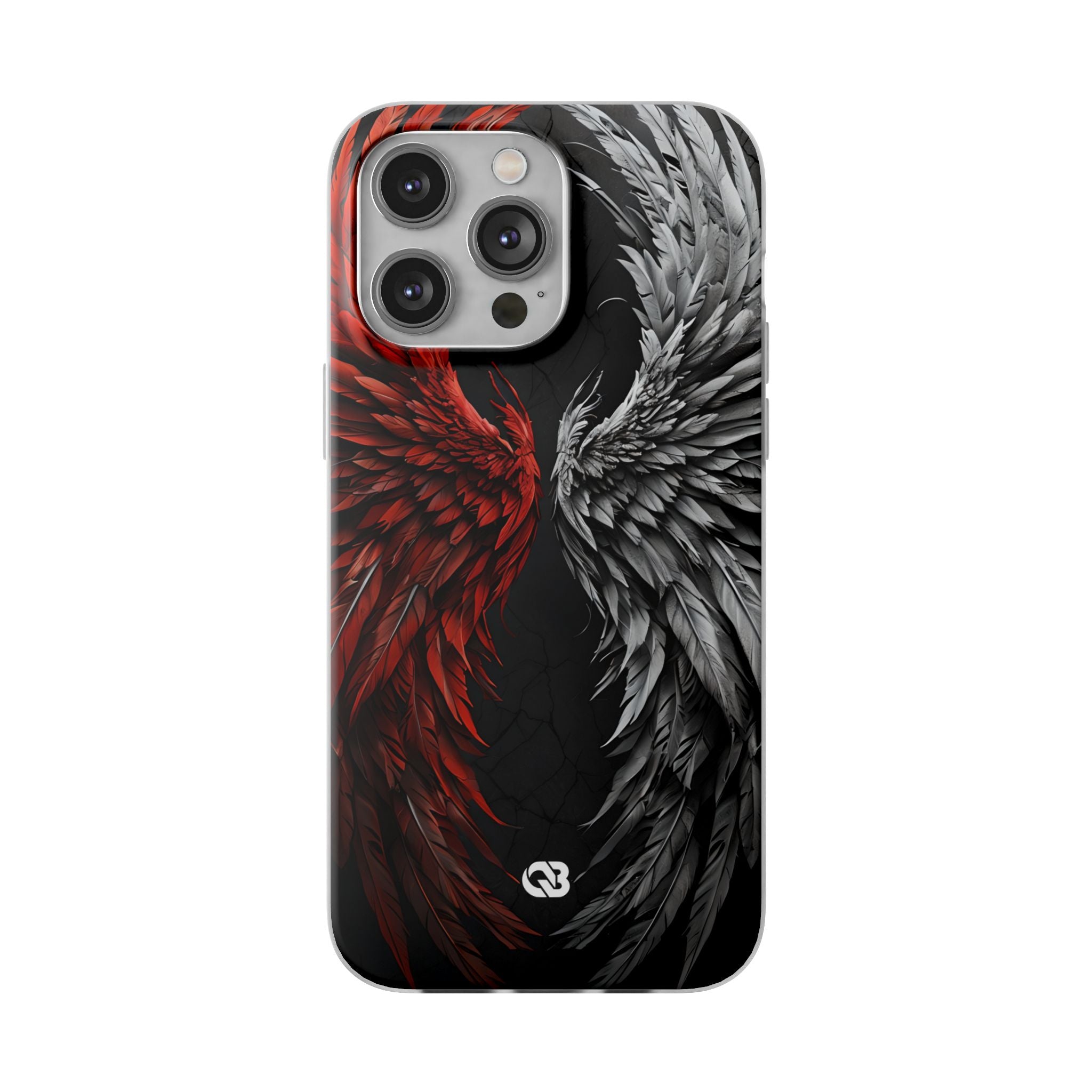 Split Crimson Wing · Soft Phone Case for iPhone
