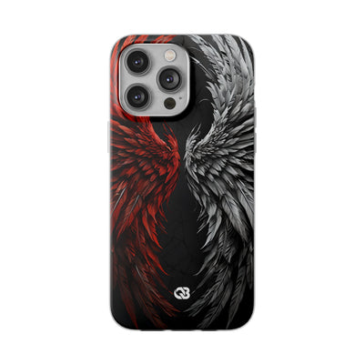 Split Crimson Wing · Soft Phone Case for iPhone