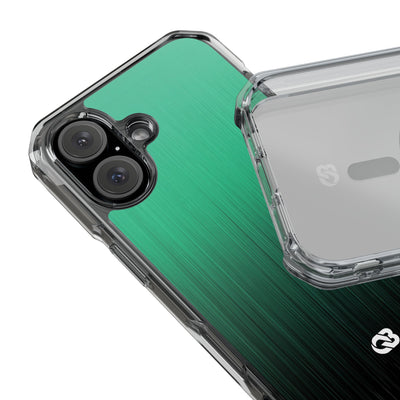 Emerald Cascade · Clear Impact Magnetic Phone Case for iPhone · Green
