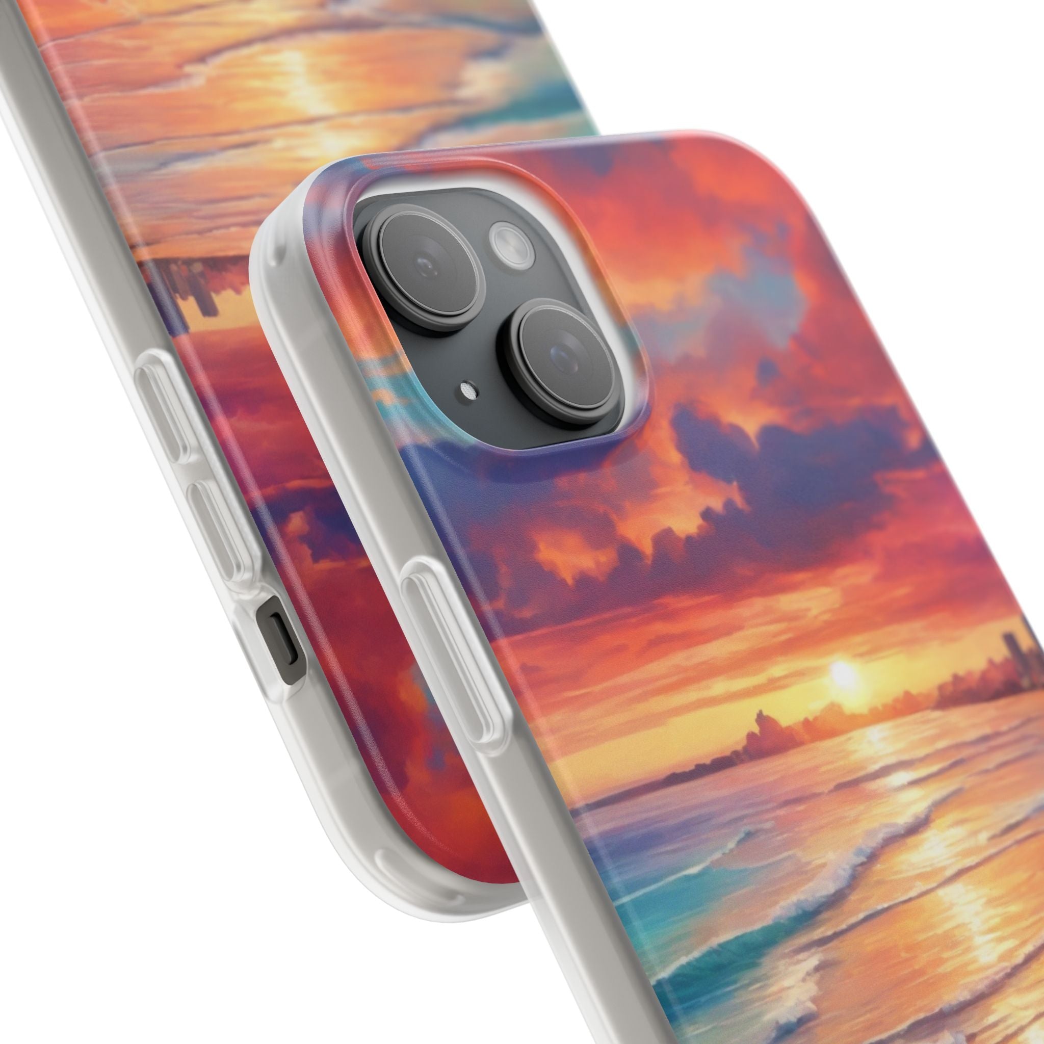 Crimson Shore Horizon · Soft Handyhülle für iPhone