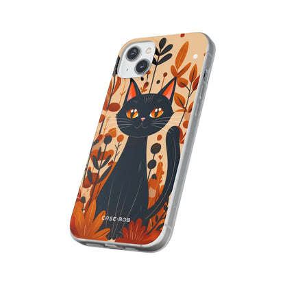 Black Cat Glow iPhone 14 Plus Case - Soft