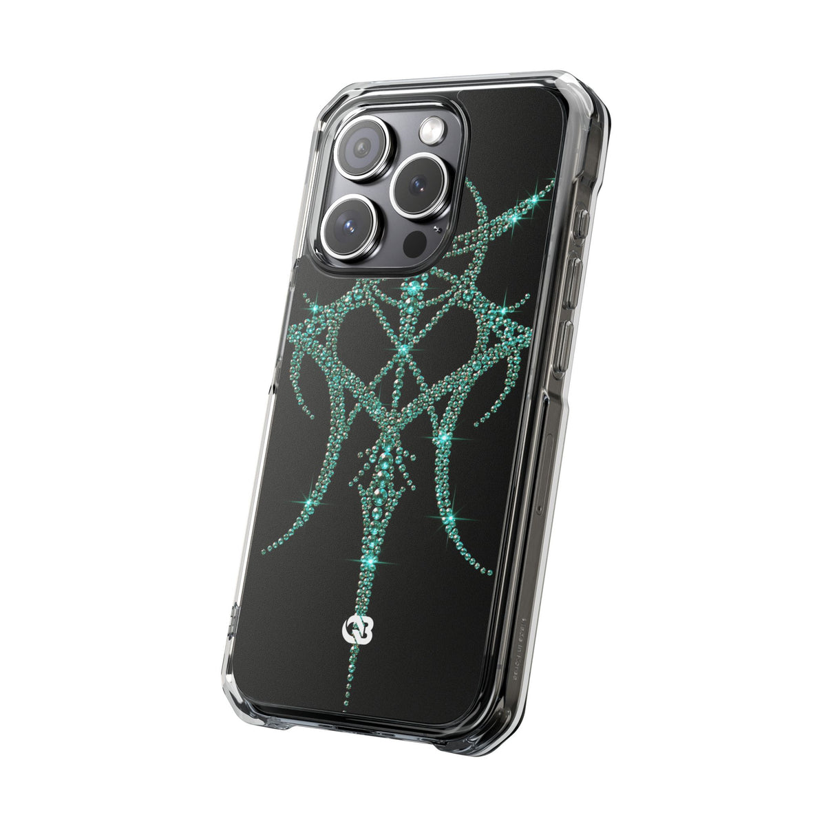 Teal Cyber Sigil · Clear Impact Magnetic Phone Case for iPhone · Teal