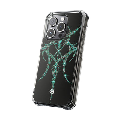 Teal Cyber Sigil · Clear Impact Magnetic Phone Case for iPhone · Teal