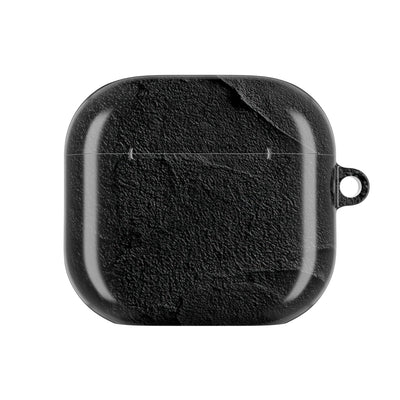 Obsidian Stucco Relief · Hard Case for AirPods & AirPods Pro · Black