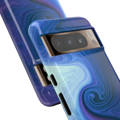 Azure Fluid Swirl · Tough Phone Case for Pixel ·  Blue