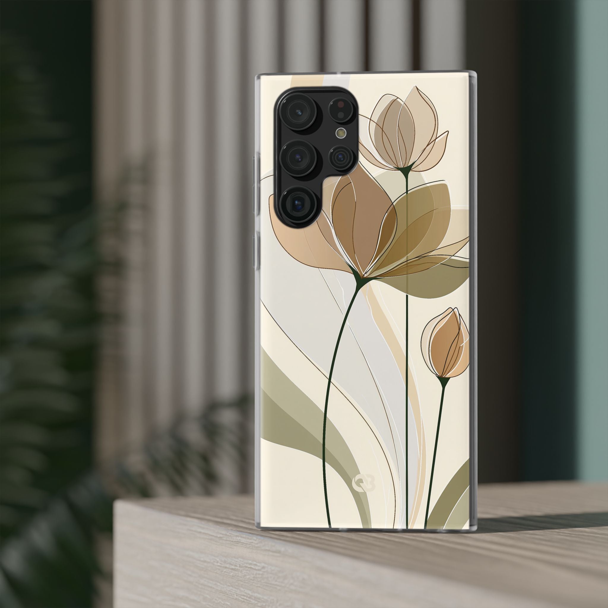 Beige Lite Phone Case for Samsung - Muted Ochre Petals