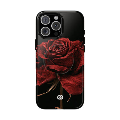 Crimson Noir Rose · Tough 2.0 Magnetic Phone Case for iPhone · Black