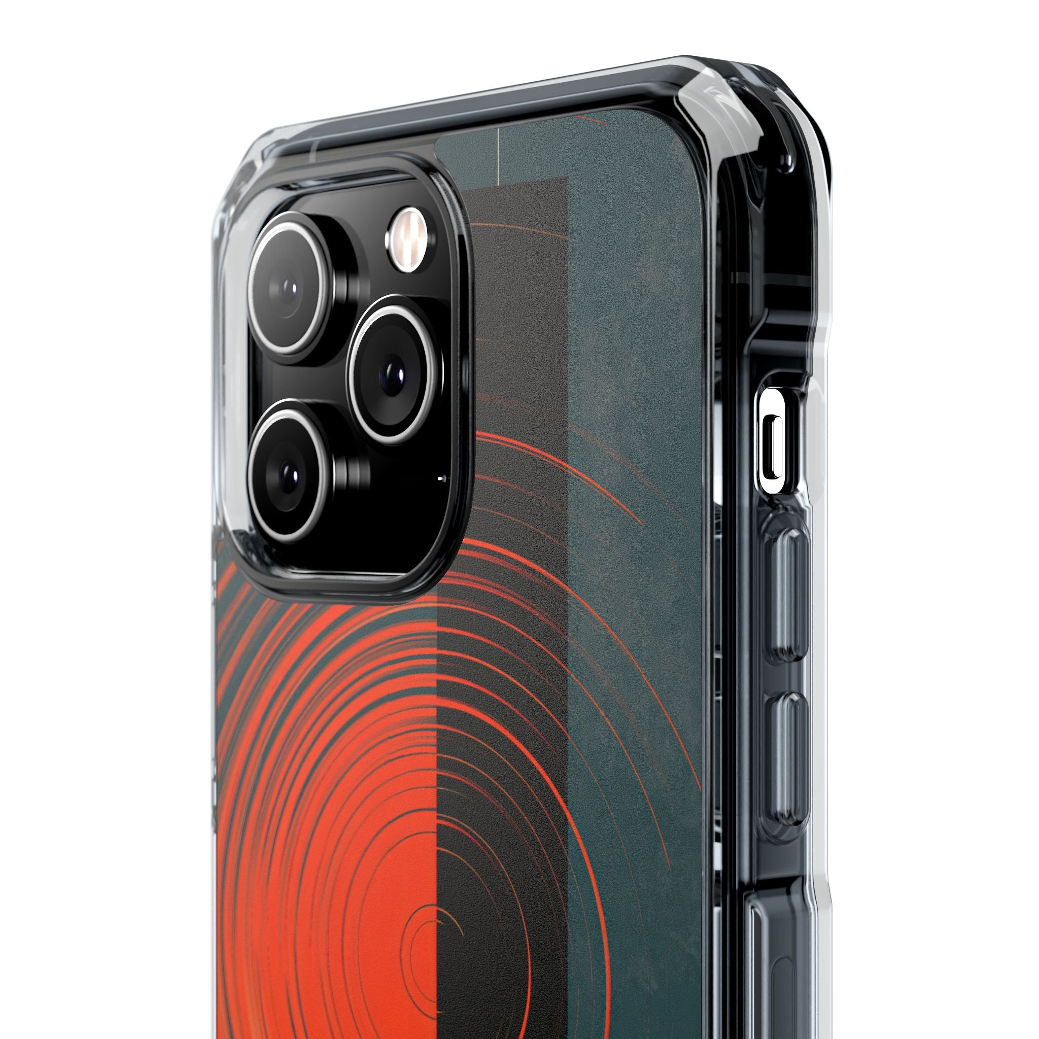 Teal Impact MagSafe Phone Case for iPhone - Burnt Slate Radial