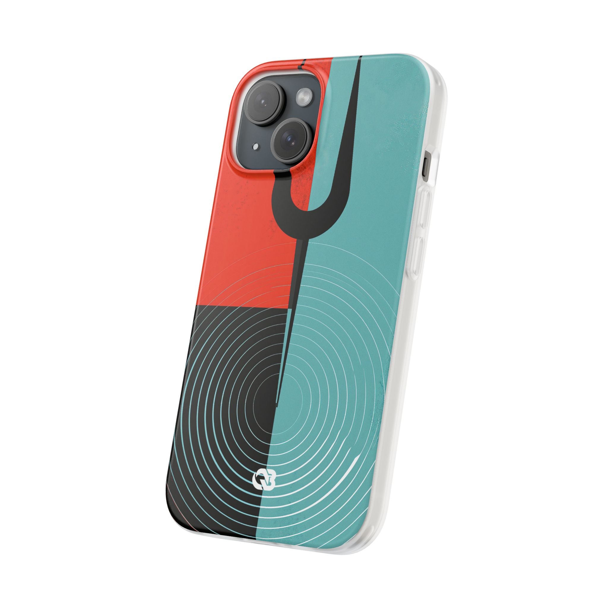 Teal Lite Phone Case for iPhone - Sonic Static Split