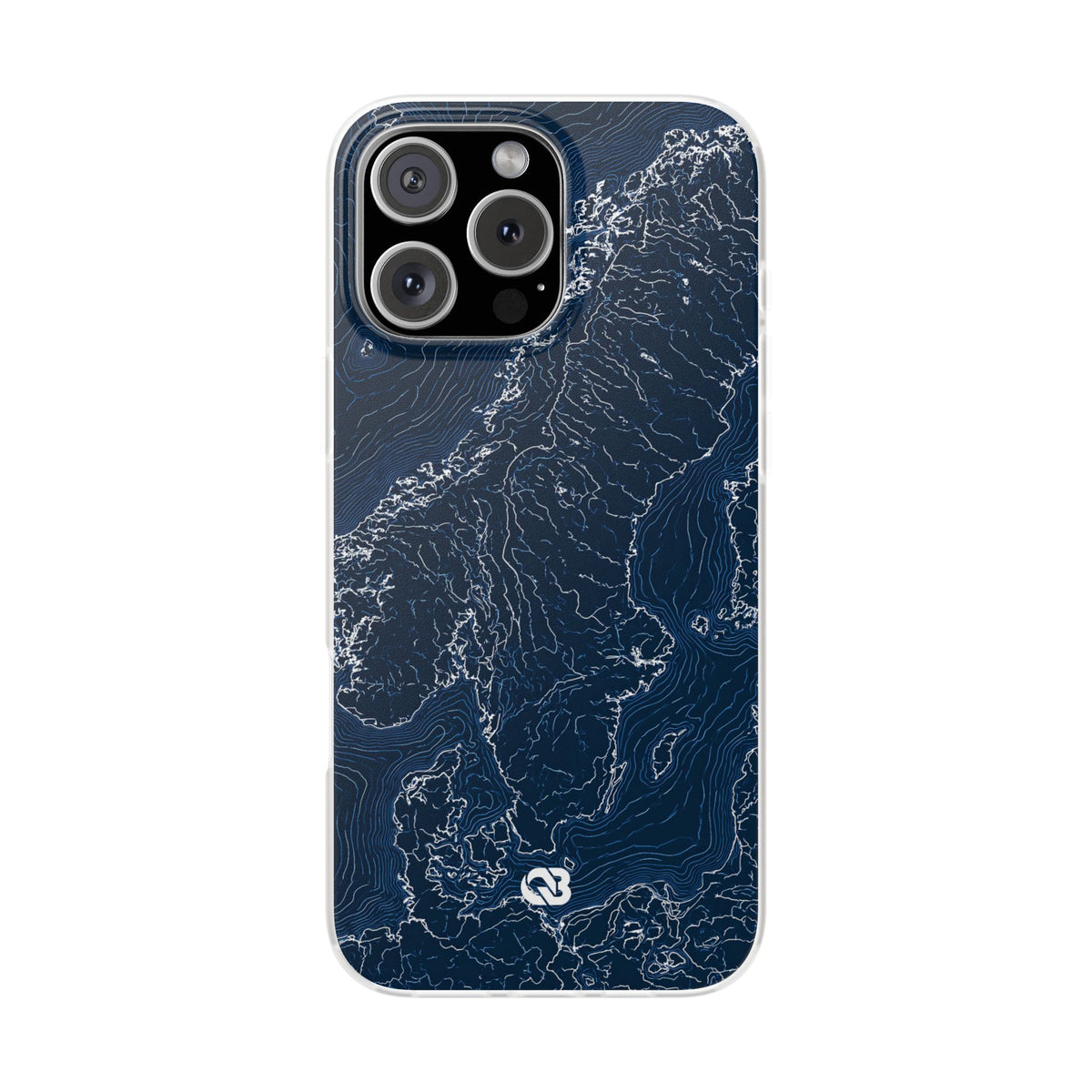 Nordic Contour Chart · Lite Phone Case for iPhone ·  Blue