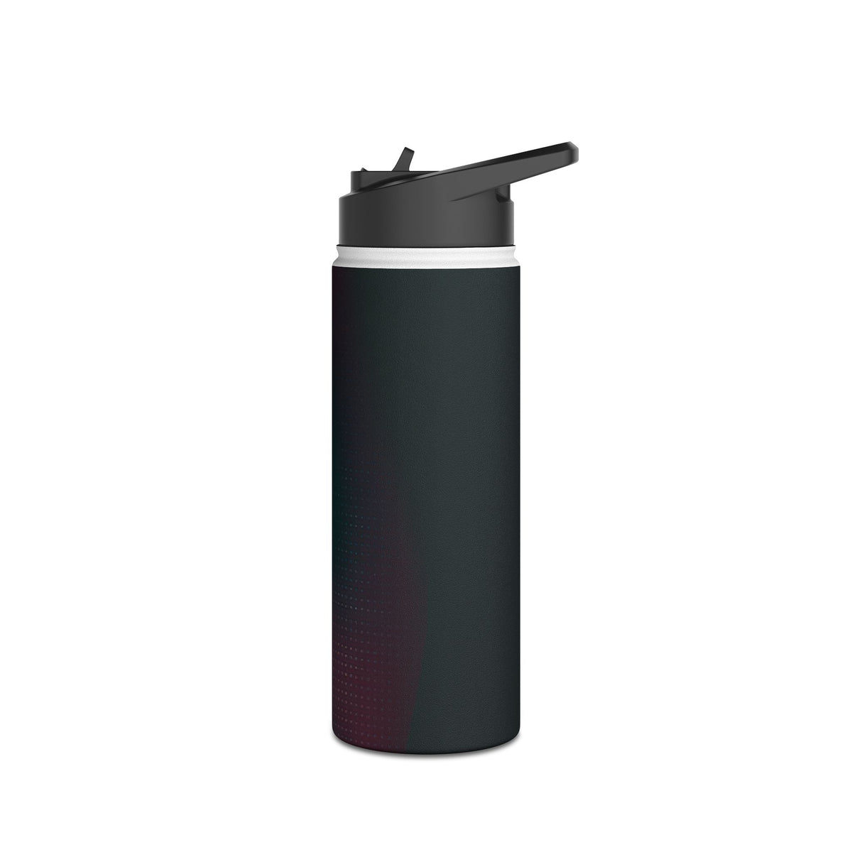 Neon Pixel Flow · Insulated Water Bottle · Black