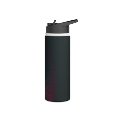 Neon Pixel Flow · Insulated Water Bottle · Black