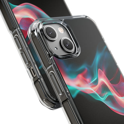 Digital Frequency · Clear Impact Magnetic Phone Case for iPhone · Black