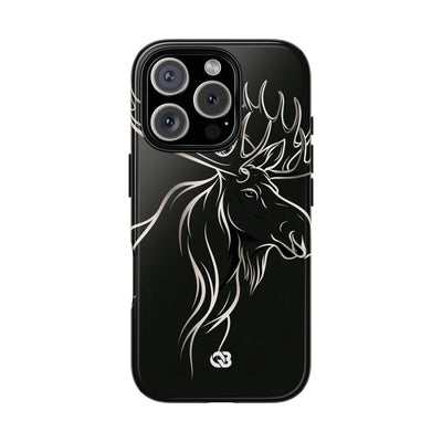 Nordic Moose Contour · Tough Phone Case for iPhone · Black