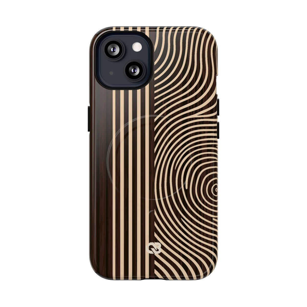 Timber Ring Contour · Tough 2.0 Magnetic Phone Case for iPhone · Brown