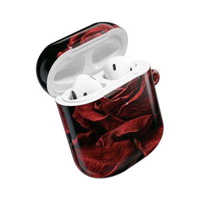 Crimson Noir Rose · Hard Case for AirPods & AirPods Pro · Black