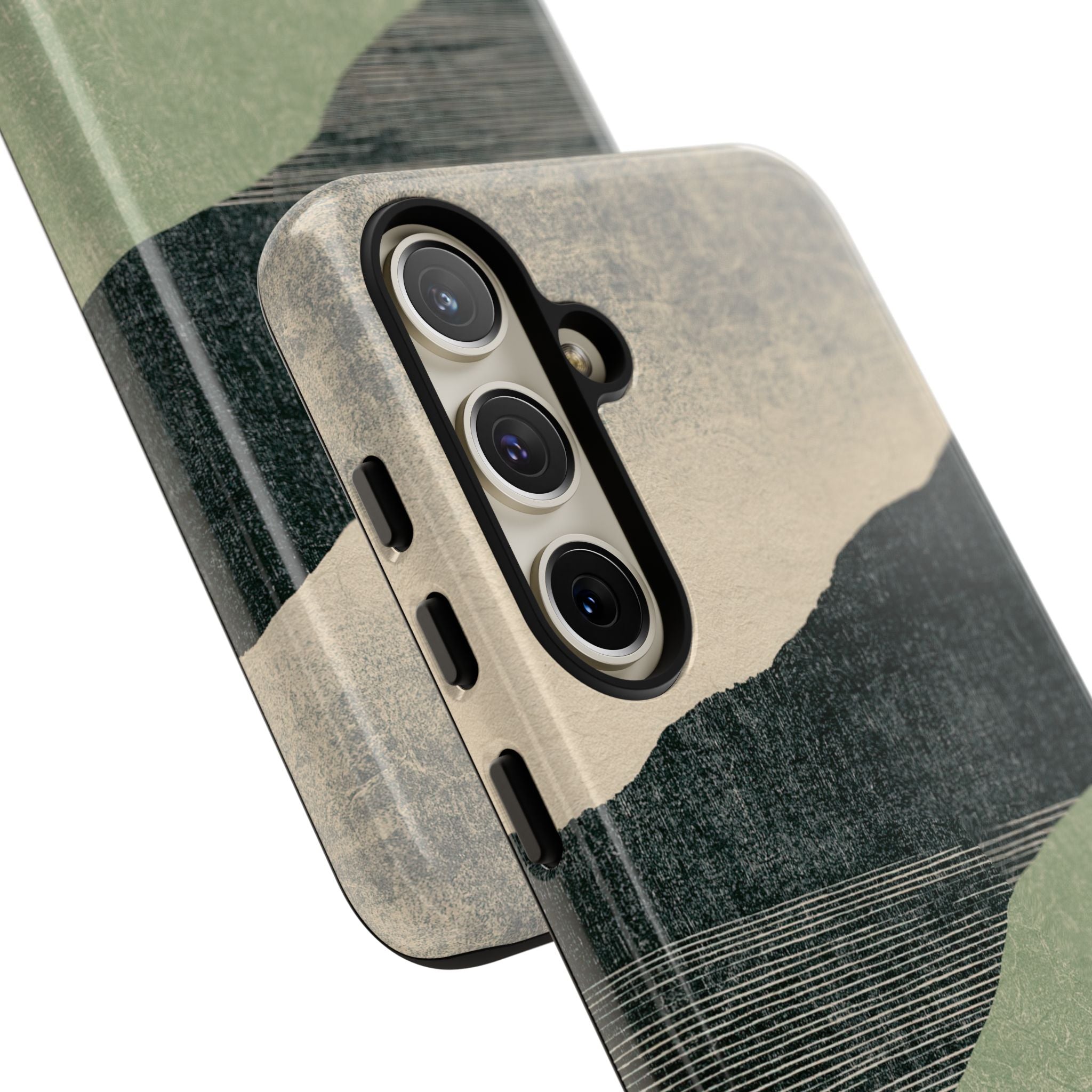 Green Tough Phone Case for Samsung - Moss Ridge Grain
