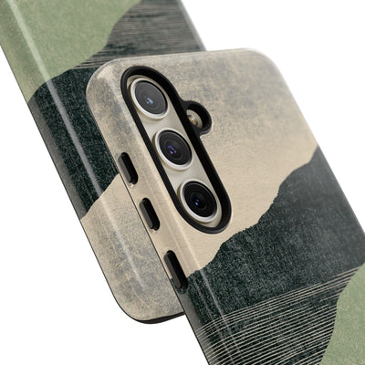 Green Tough Phone Case for Samsung - Moss Ridge Grain