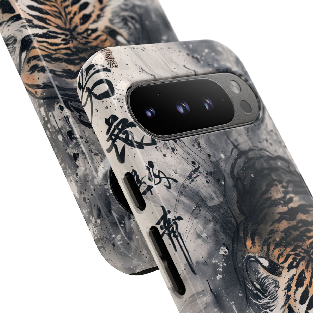 Fierce Ink Tiger · Tough Phone Case for Pixel ·  Beige