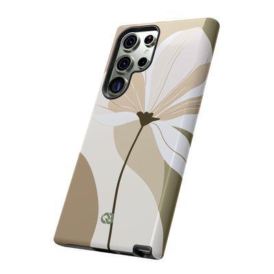 Beige Tough Phone Case for Samsung - Sage Linen Magnolia