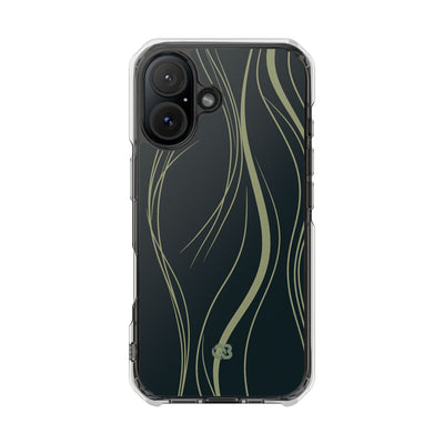 Green Impact MagSafe Phone Case for iPhone - Obsidian Sage Flow