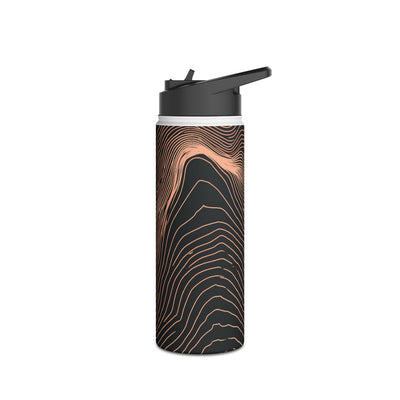 Mesa Elevation Contour · Insulated Water Bottle · Black